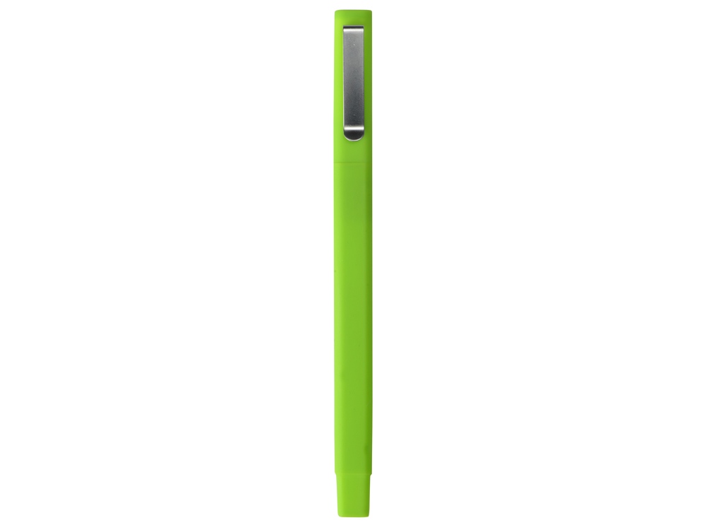 Ручка шариковая пластиковая Quadro Soft, квадратный корпус с покрытием софт-тач, зеленое яблоко