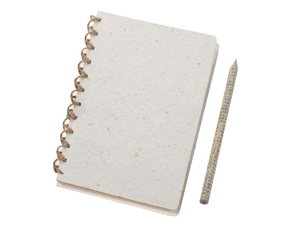 Живой блокнот А5 с бумажным карандашом и семенами цветов микс, белый