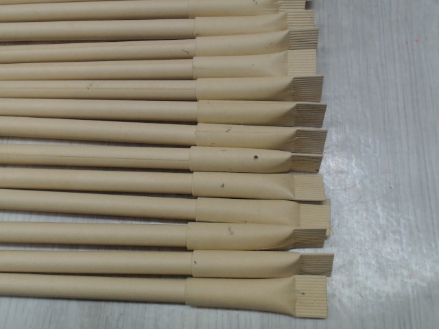 Ручка картонная с колпачком Recycled, натуральный (Р)