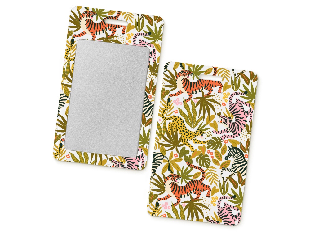 Чехол для пропуска с полноцветной УФ-печатью, софт-тач