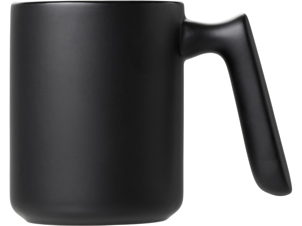 Кружка матовая с прямой ручкой Axio, 360 мл, черный