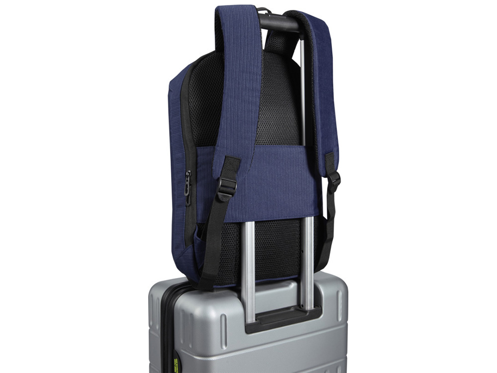 Рюкзак Luma для ноутбука с диагональю экрана 15 дюймов с защитой от кражи объемом 10 л из материала, переработанного по стандарту GRS - Синий Navy