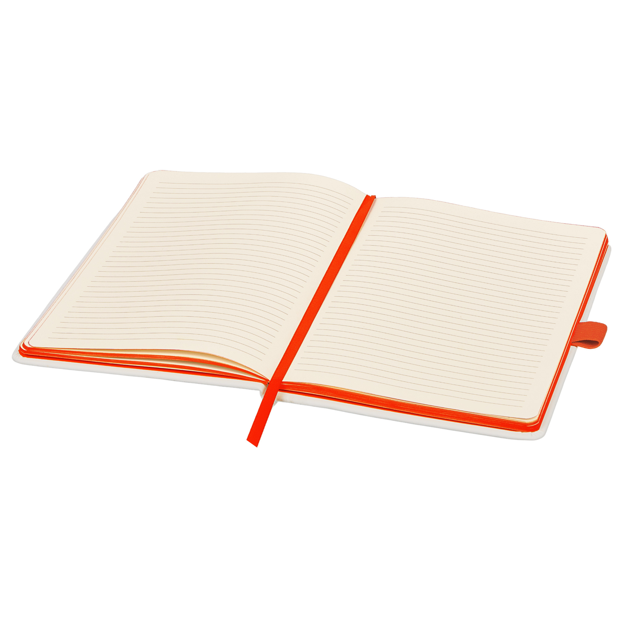 Блокнот ColorNote White, твердая обложка A5, 80 листов, белый и оранжевый
