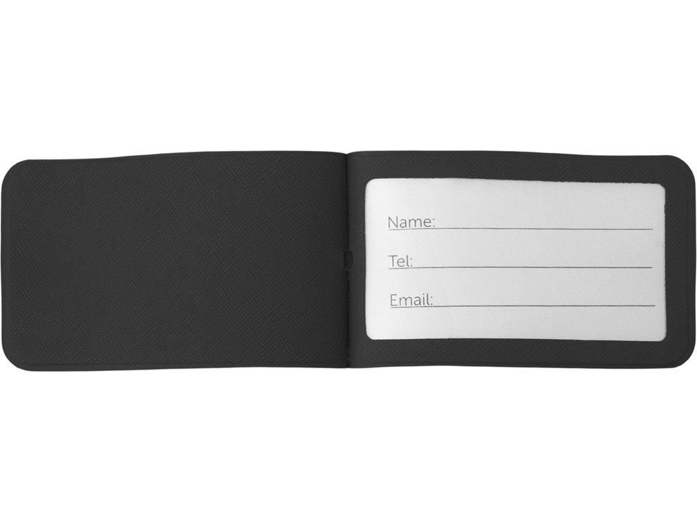 Багажная бирка Favor на силиконовой петле, черный