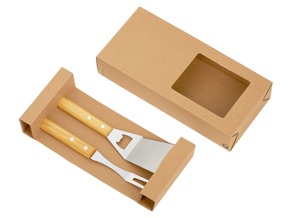 Набор BBQ Grill Master из двух приборов с деревянными ручками Набор BBQ Grill Master из двух приборов с деревянными ручками