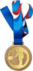 Деревянная медаль с лентой Большой теннис