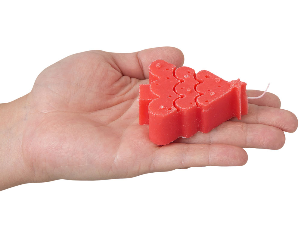 Свеча Елочка, красный