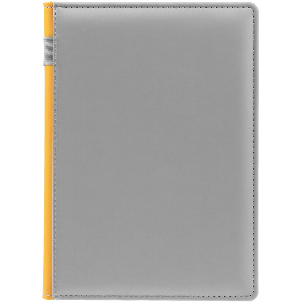 Ежедневник Spain Shall на заказ, недатированный, серый с желтым Ежедневник Spain Shall на заказ, недатированный, серый с желтым