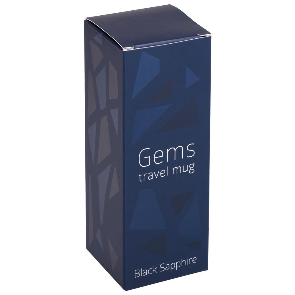 Термостакан Gems Black Sapphire, черный сапфир (синий)