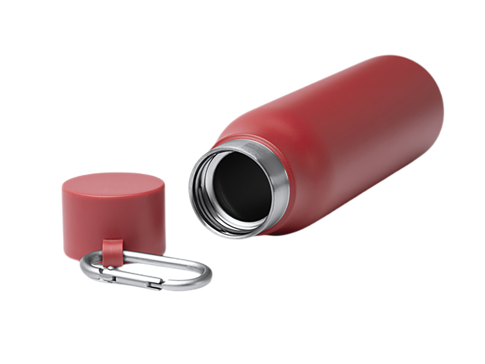 Термобутылка CUBEL/КЬЮБЕЛ с двойными стенками, темно-красный