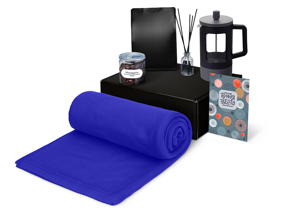 Подарочный набор Re:y. Vive с пледом, френч-прессом и кофе Подарочный набор Re:y. Vive с пледом, френч-прессом и кофе