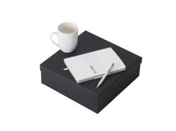 Подарочный набор с блокнотом С1, металлической ручкой и кружкой, белый