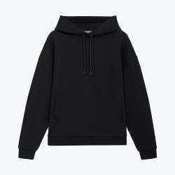 Худи релакс унисекс Баланс, с начесом, черный, размер 3XL/4XL