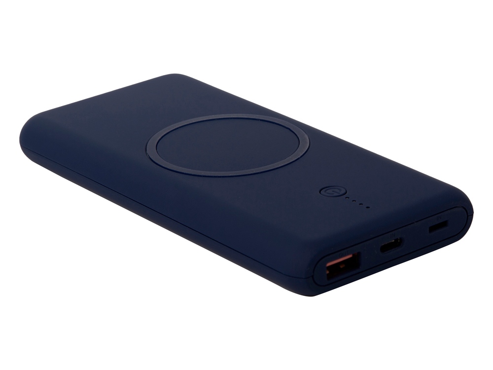 Внешний беспроводной аккумулятор c QC/PD Reload, 10000 mAh, темно-синий (Р)