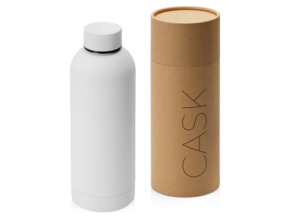 Вакуумная термобутылка Cask Waterline, soft touch, 500 мл, тубус, белый Вакуумная термобутылка Cask Waterline, soft touch, 500 мл, тубус, белый