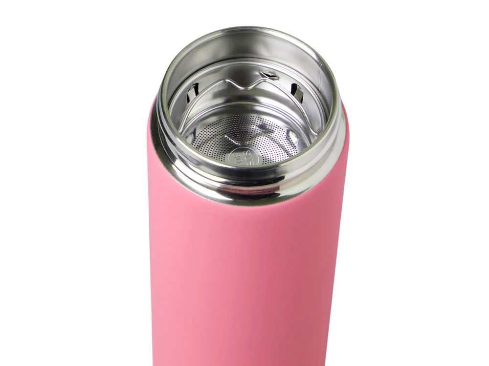 Термос Confident с покрытием soft-touch 420мл, пыльная роза