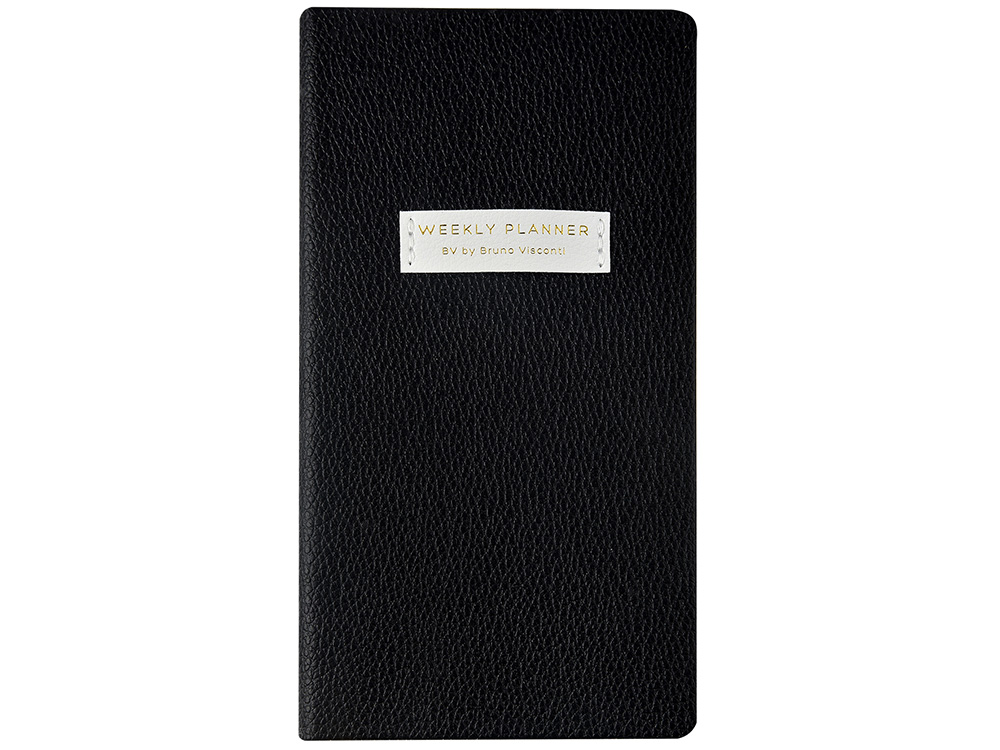 Еженедельник недатированный А6 Black с нашивкой, черный Еженедельник недатированный А6 Black с нашивкой, черный