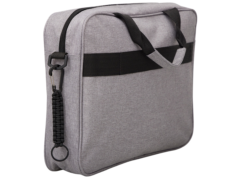 Брелок-веревочка Austere с карабином и кольцом, черный