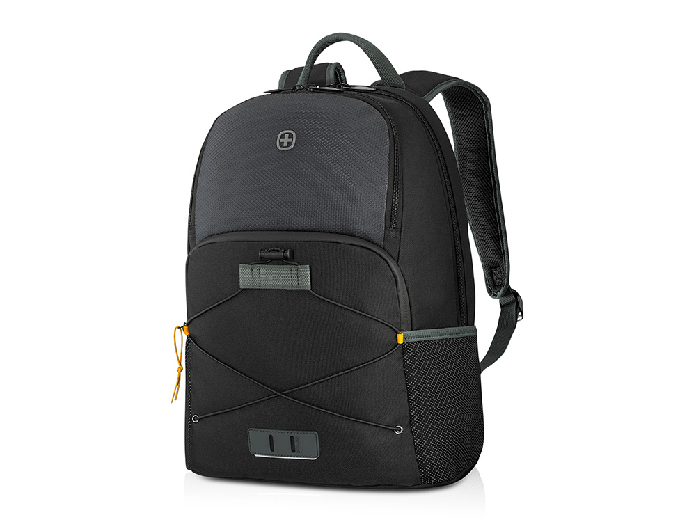 Рюкзак WENGER Trayl 15.6, чёрный, переработанный ПЭТ, 34 x 20 x 45 см, 22 л.