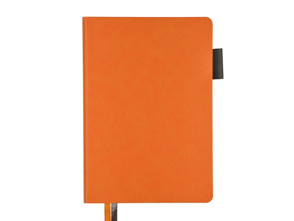 Ежедневник А5 датированный Boston 2026, оранжевый с серым обрезом