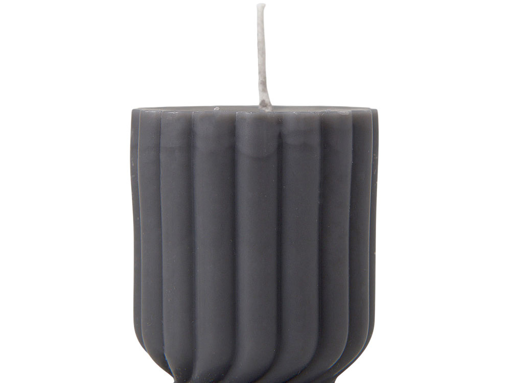 Набор свечей с гранями Vela, темно-серый, белый