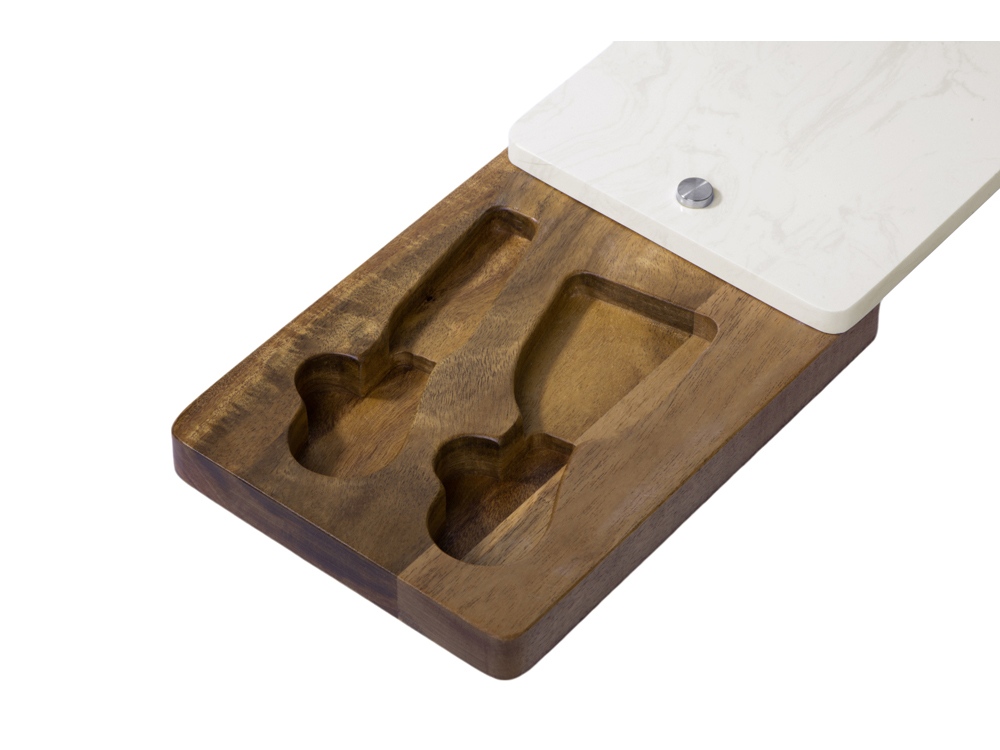 Набор ножей для сыра Fontina, акация и искусственный мрамор Набор ножей для сыра Fontina, акация и искусственный мрамор