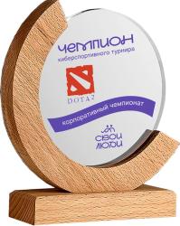 Деревянная награда с УФ печатью на акриловом стекле Деревянная награда с УФ печатью на акриловом стекле