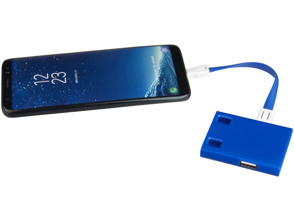 USB Hub и кабели 3-в-1, синий