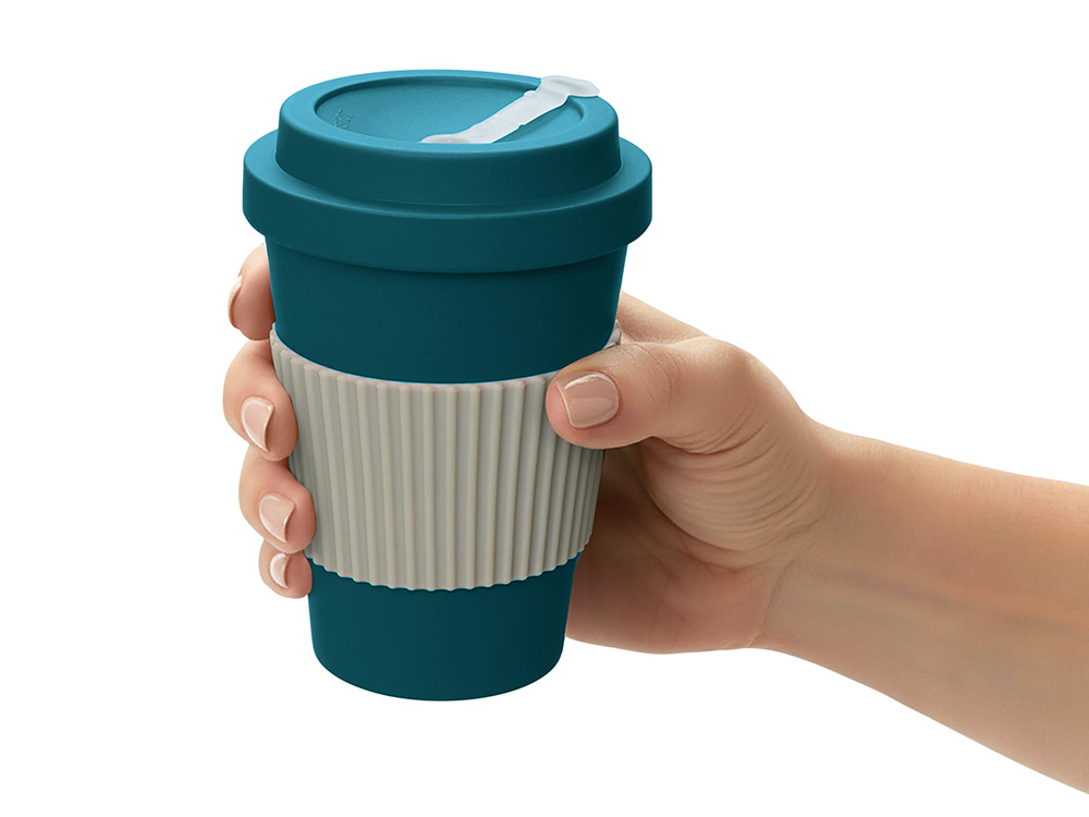 Термокружка Muffin из натуральных волокон, бензиновый синий Термокружка Muffin из натуральных волокон, бензиновый синий