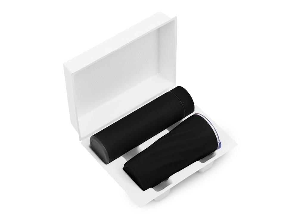 Подарочный набор FAMILY с термосом и термокружкой, черный