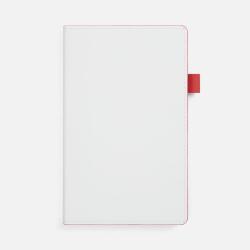 Ежедневник White Shall, недатированный, бело-красный