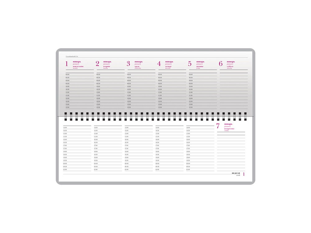 Планинг датированный Velvet 2022, синий