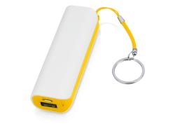 Портативное зарядное устройство (power bank) Basis, 2000 mAh, белый/желтый