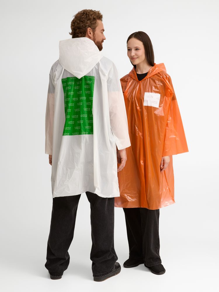 Дождевик-плащ CloudTime с печатью в один цвет на заказ