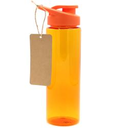 Пластиковая бутылка Ronny To Go с биркой, оранжевая Пластиковая бутылка Ronny To Go с биркой, оранжевая