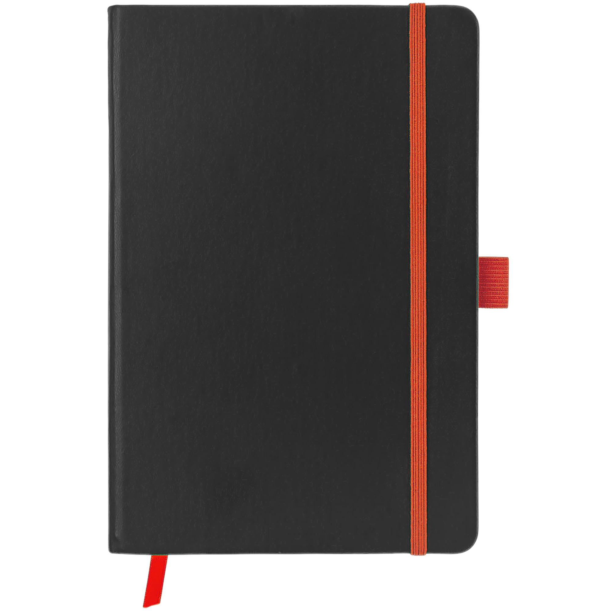 Блокнот ColorNote Black, твердая обложка A5, 80 листов, черный с оранжевым