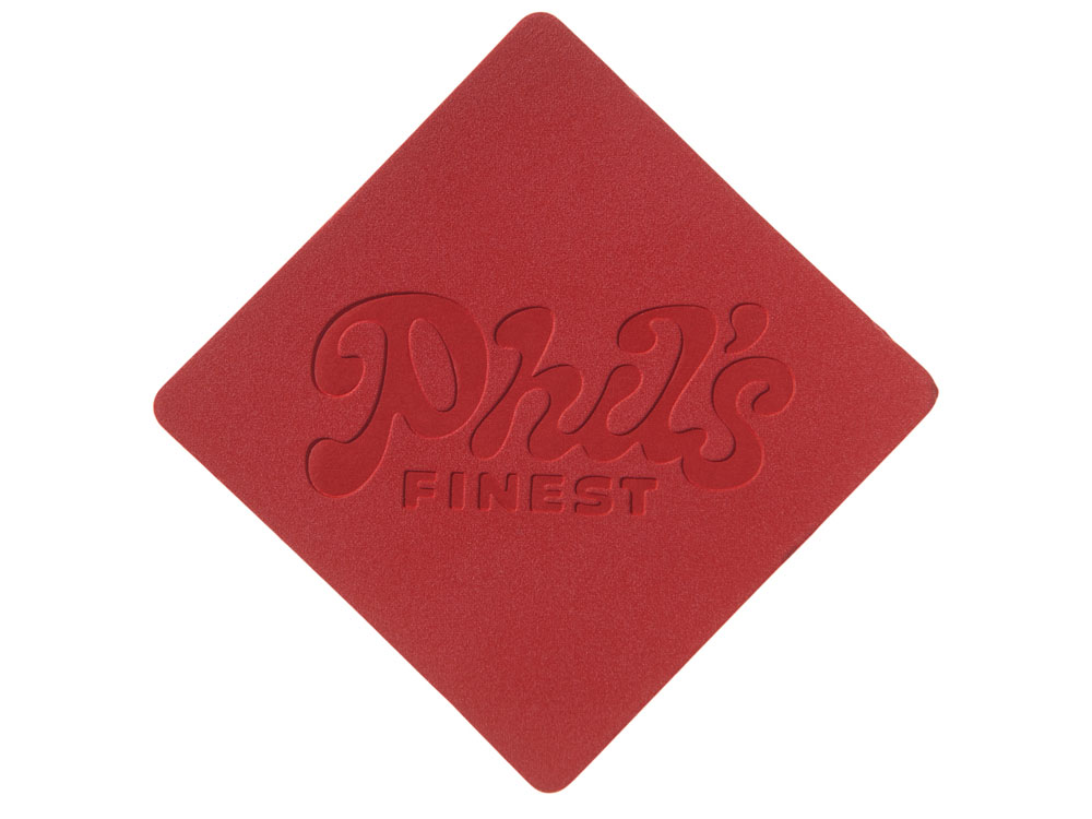 ПАТЧ РОМБ nubuk (красный) 7,6 х 7,6 см