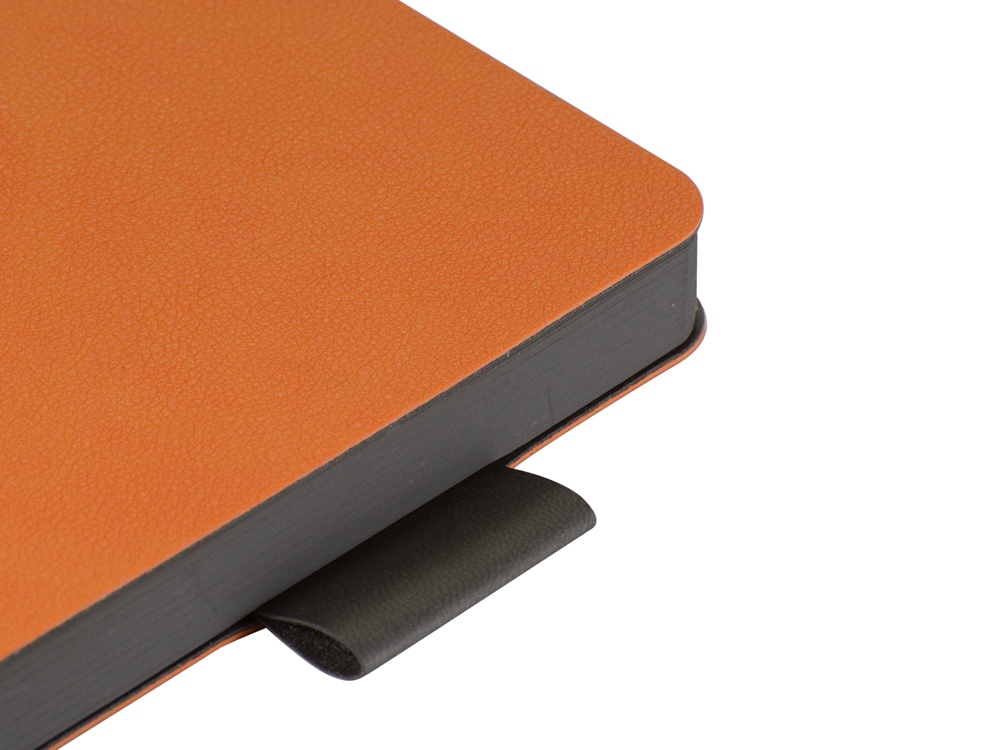 Ежедневник А5 датированный Boston 2026, оранжевый с серым обрезом