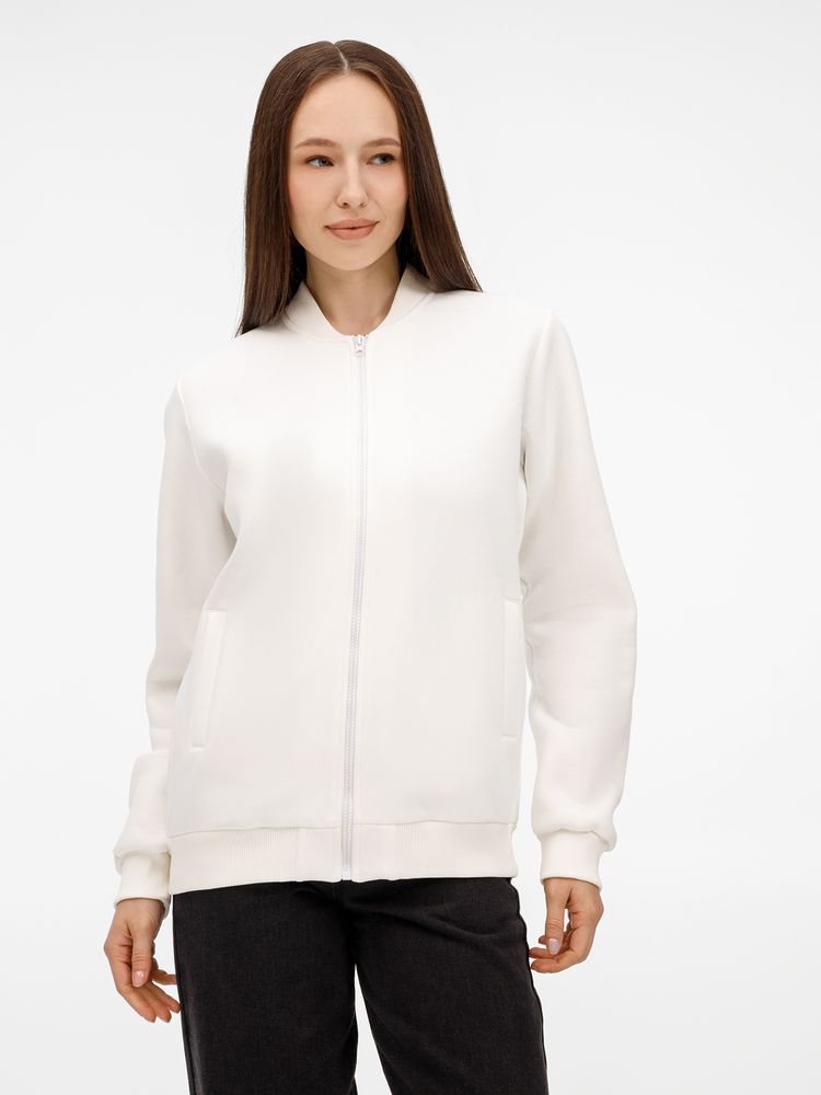 Бомбер унисекс Estado, молочно-белый Бомбер унисекс Estado, молочно-белый