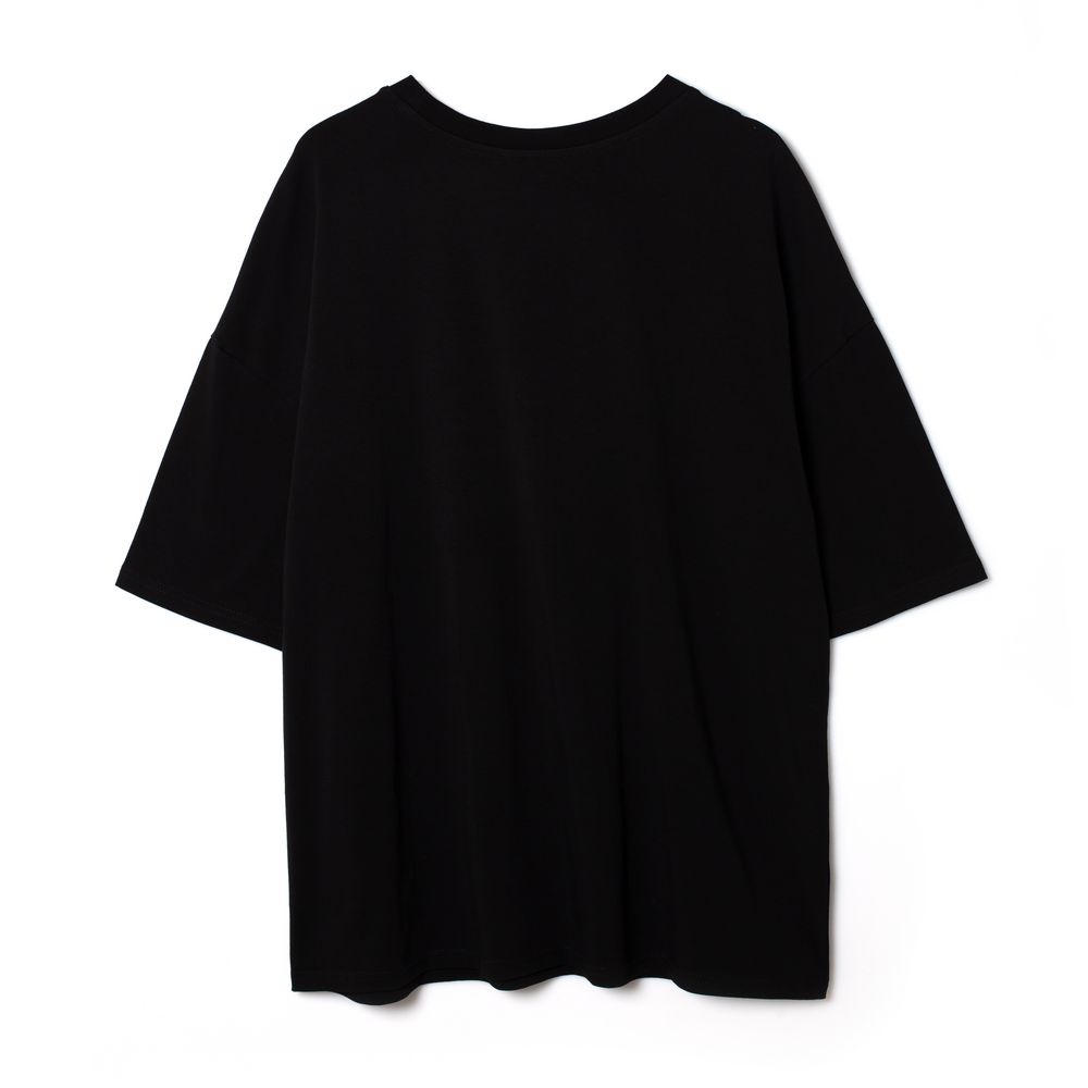 Футболка унисекс оверсайз Crosstown, черная Футболка унисекс оверсайз Crosstown, черная