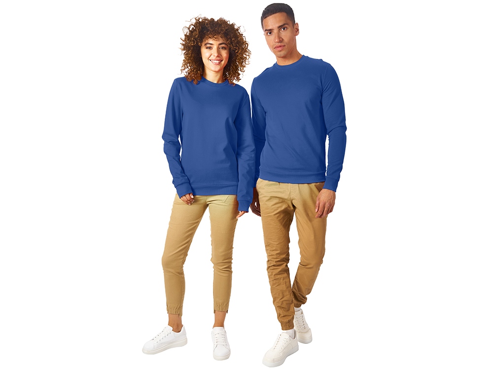 Свитшот Motion унисекс с начесом, классический синий Свитшот Motion унисекс с начесом, классический синий