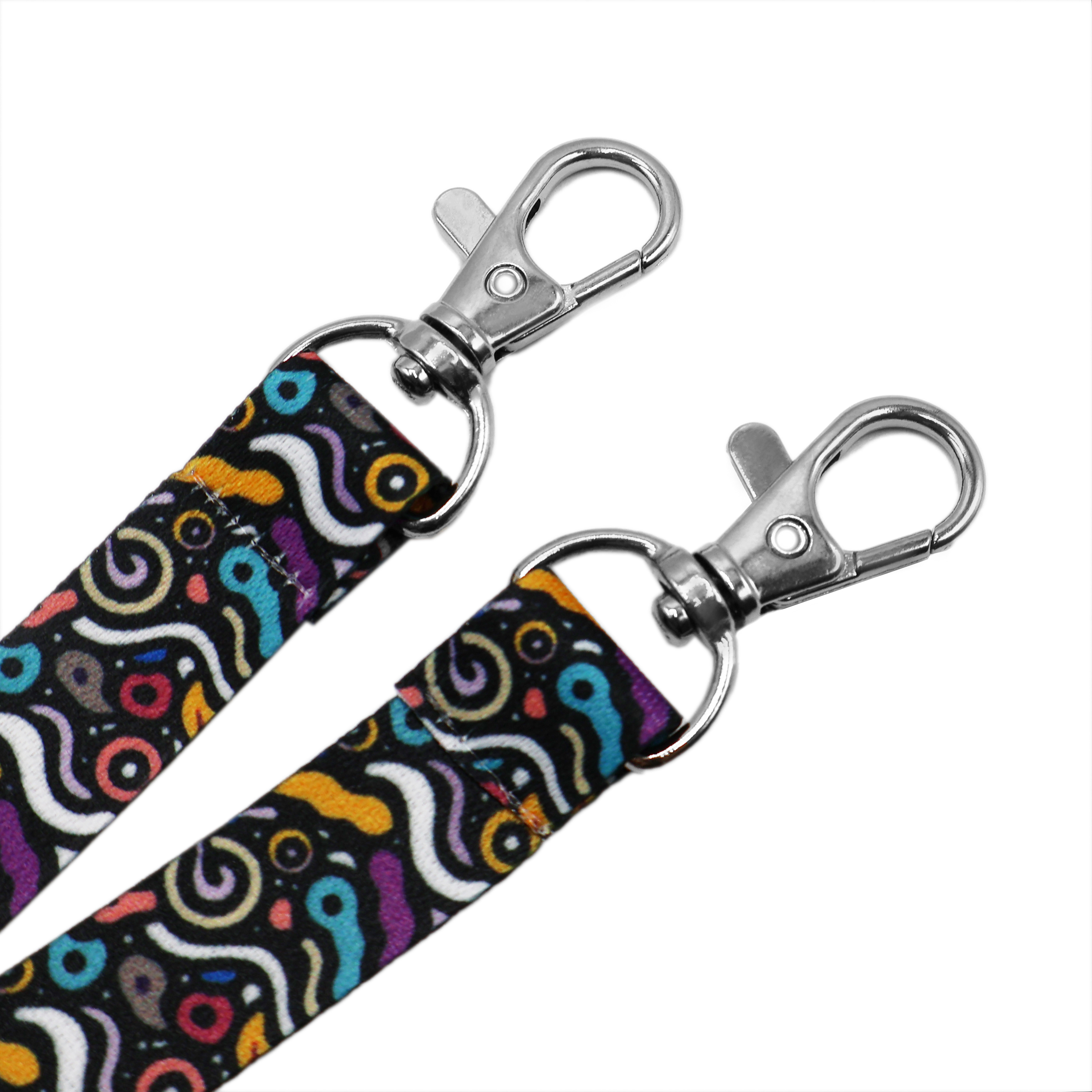 Ланъярд полноцветный Эл с двумя карабинами, 15 мм Ланъярд полноцветный Эл с двумя карабинами, 15 мм