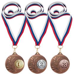 Комплект медалей 1,2,3 место с эмблемами Комплект медалей 1,2,3 место с эмблемами