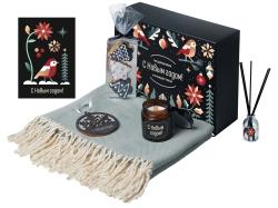 Подарочный набор с пледом, свечой и диффузором