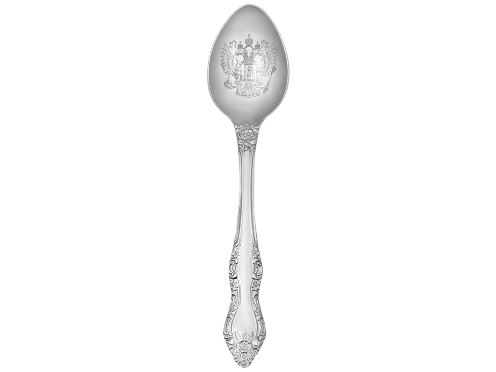 Чайный набор с подстаканником и фарфоровым чайником ЭГОИСТ-М, серебристый/белый