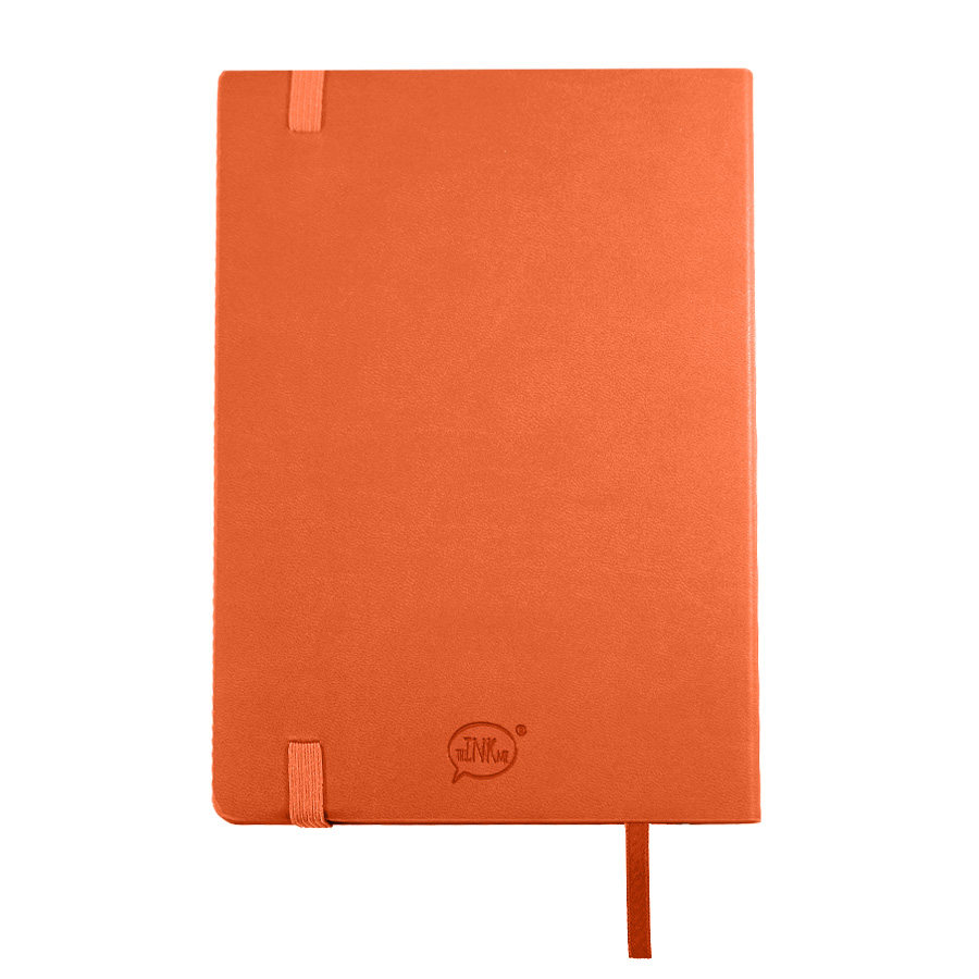 Бизнес-блокнот "RILY", формат А5,  оранжевый, блок в точку