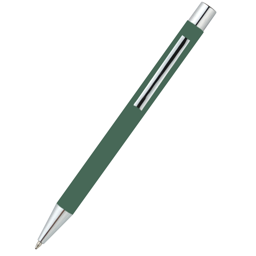Ручка металлическая Rebecca софт-тач, темно-зеленая Ручка металлическая Rebecca софт-тач, темно-зеленая