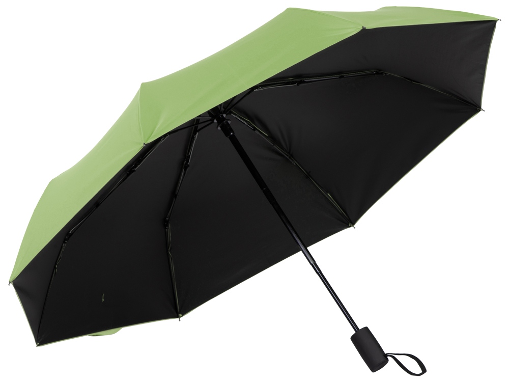 Зонт-автомат Dual с двухцветным куполом, зеленое яблоко/черный (Р) Зонт-автомат Dual с двухцветным куполом, зеленое яблоко/черный (Р)