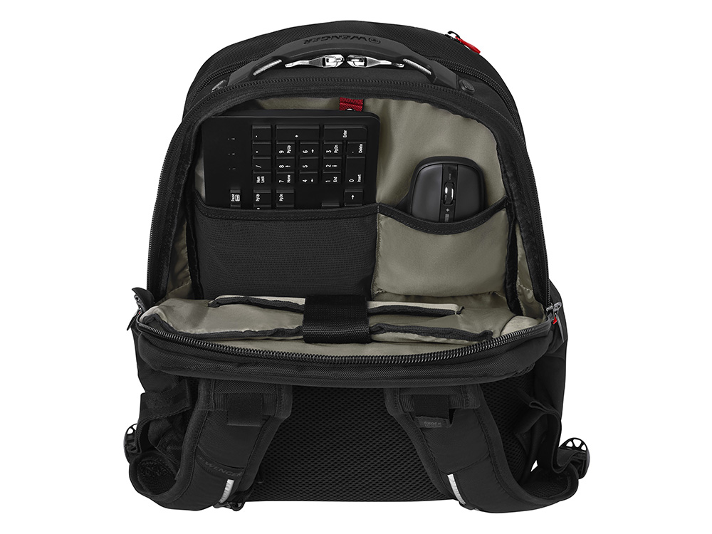 Рюкзак WENGER Cosmic 17, чёрный, переработанный ПЭТ/ПВХ/полиэстер, 34 x 23 x 49 см, 30 л