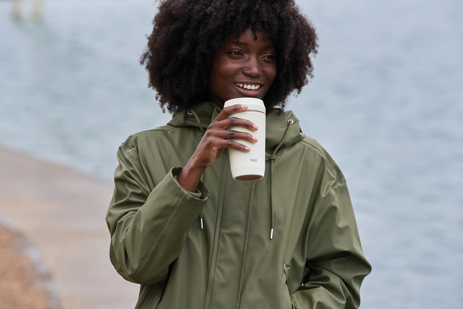 Термостакан Topl из переработанной стали с крышкой 360°, 354 мл